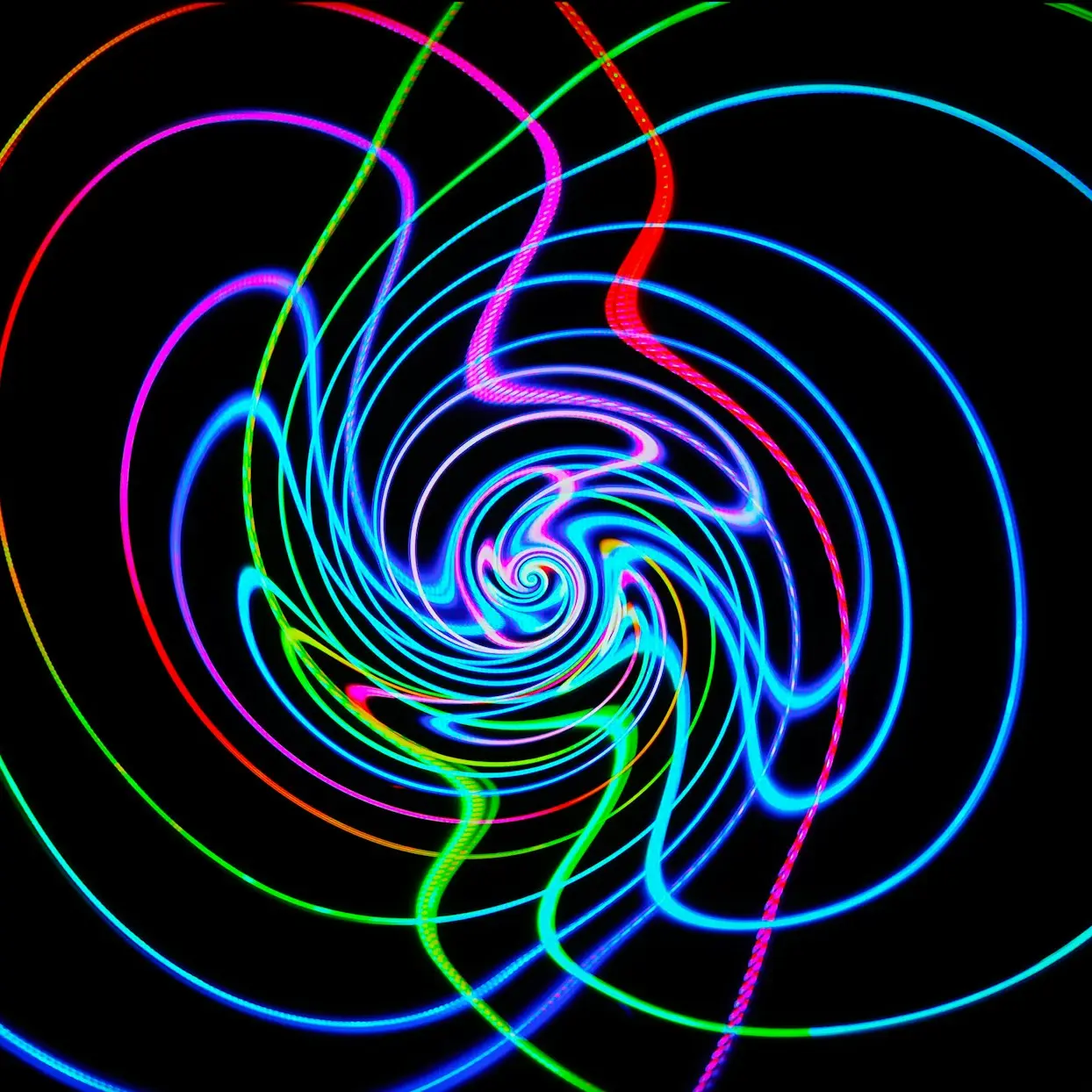 blue and white swirl line